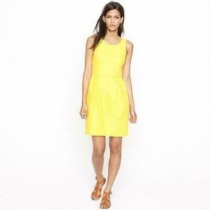J.CREW Basket Weave Sheath Dress Yellow Waffle